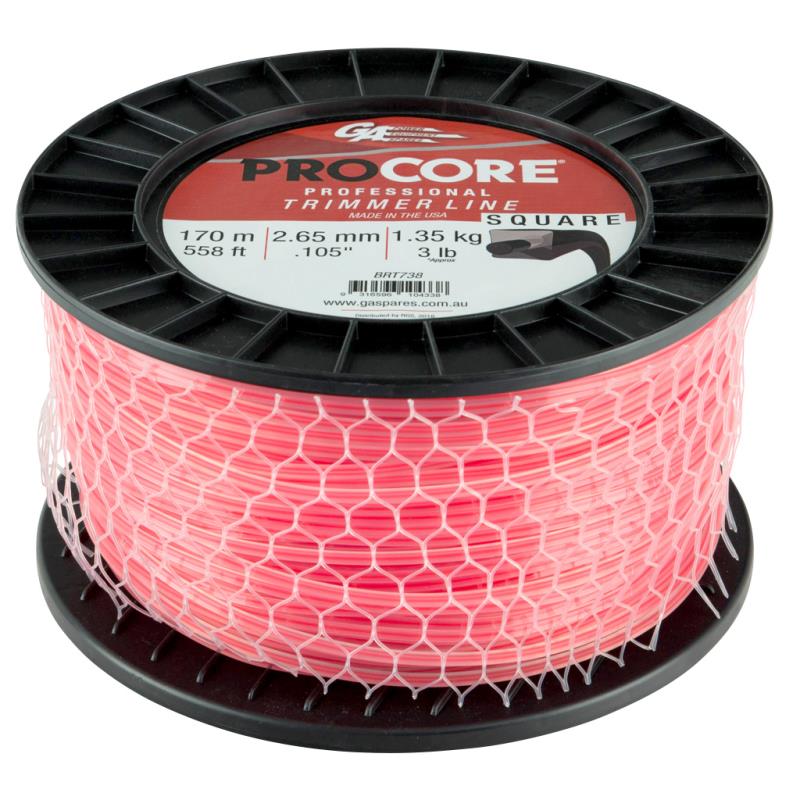 Prokut Trimmer Line Square Pink 105 2.65mm 170M Spool